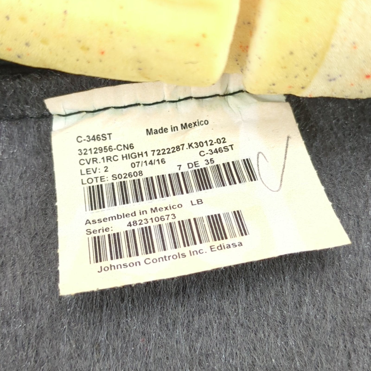 2015 2016 2017 2018 Ford Focus ST Passenger Right Seat Bottom Cushion