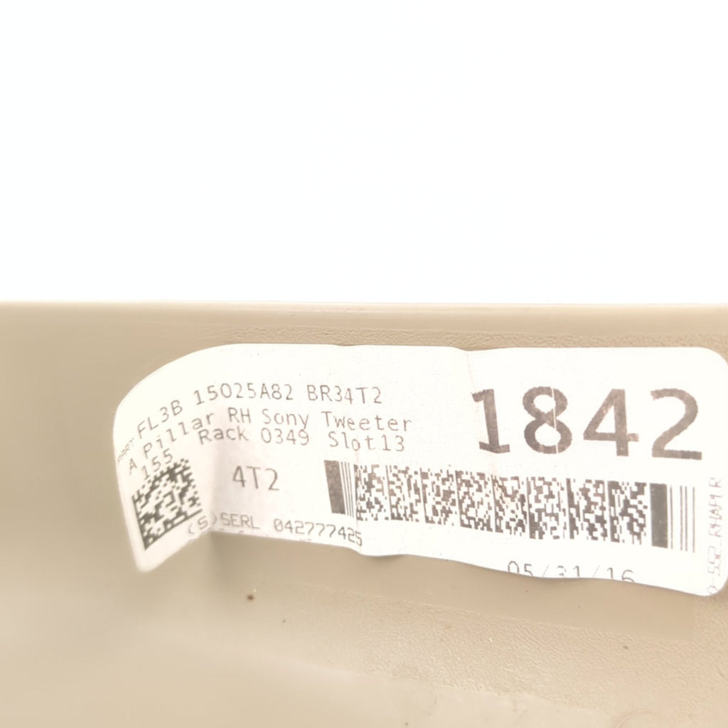 2015 2016 2017 2018 2019 2020 Ford F150 A Pillar Trim Passenger Right Sony Tan