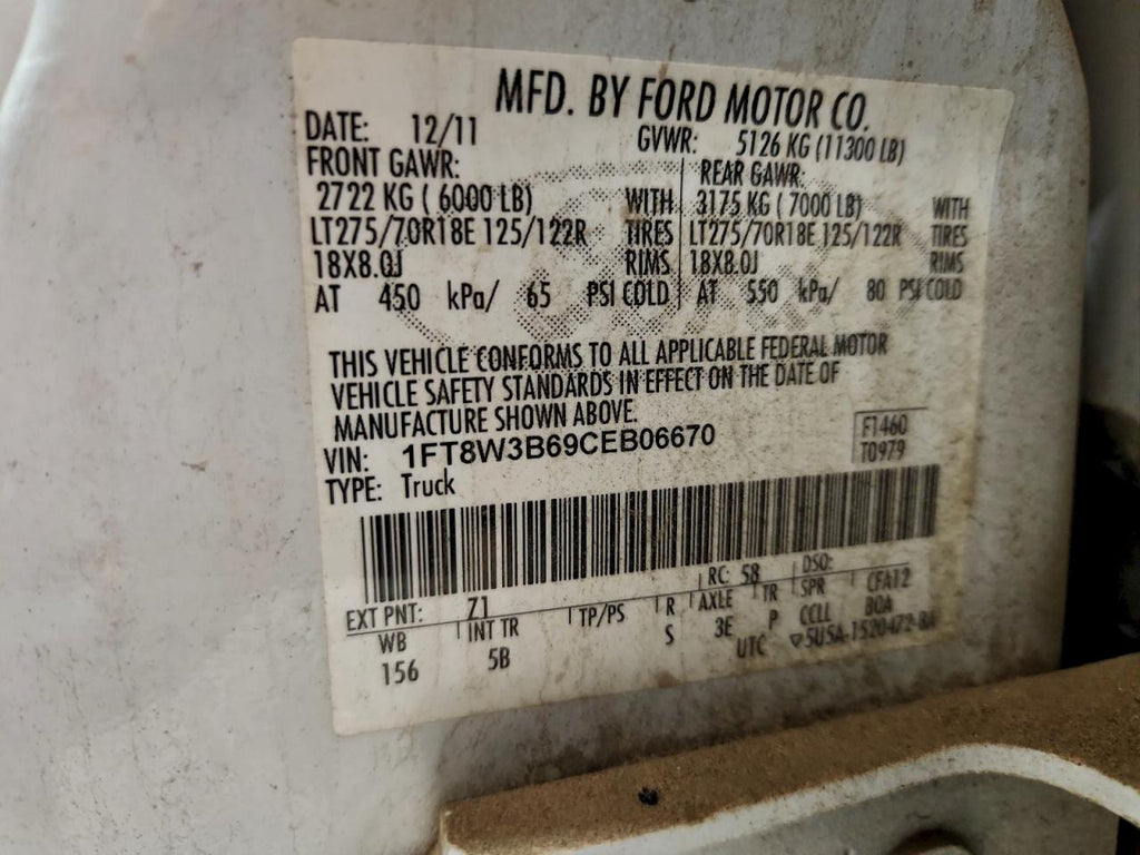 2012 FORD F350 SUPER DUTY