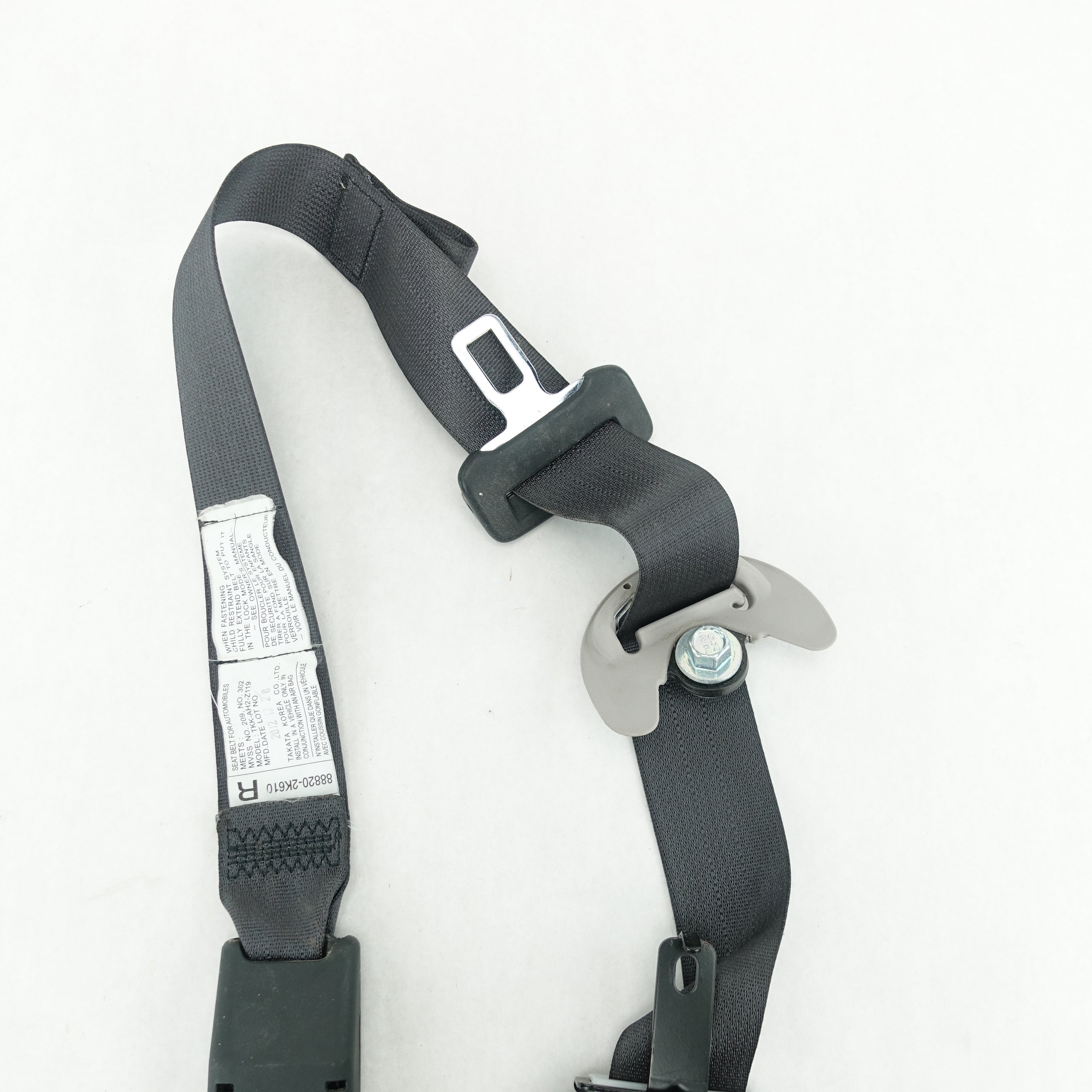 2012 2013 Kia Soul Passenger Right Front Seat Belt Black