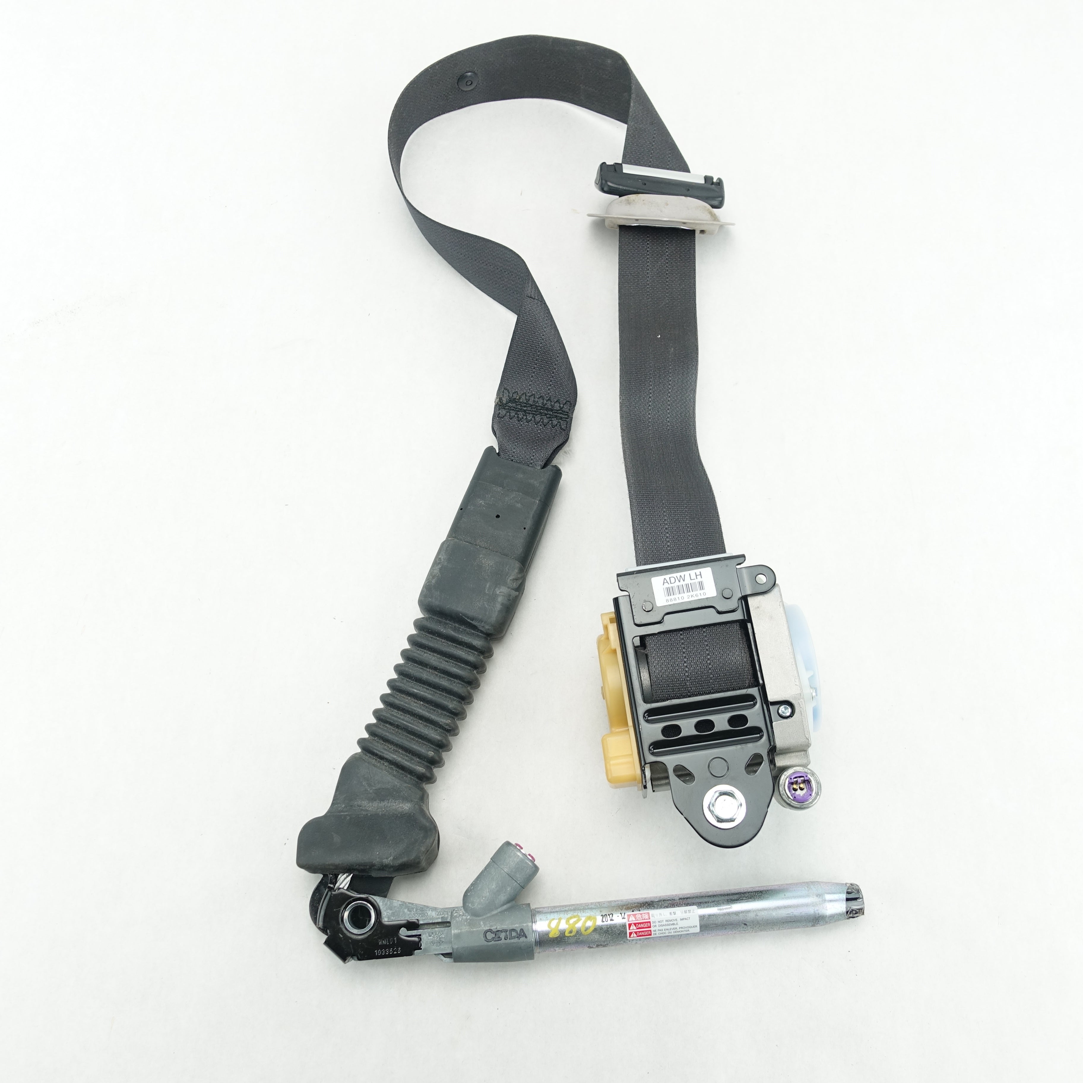 2012 2013 Kia Soul Driver Left Front Seat Belt Black