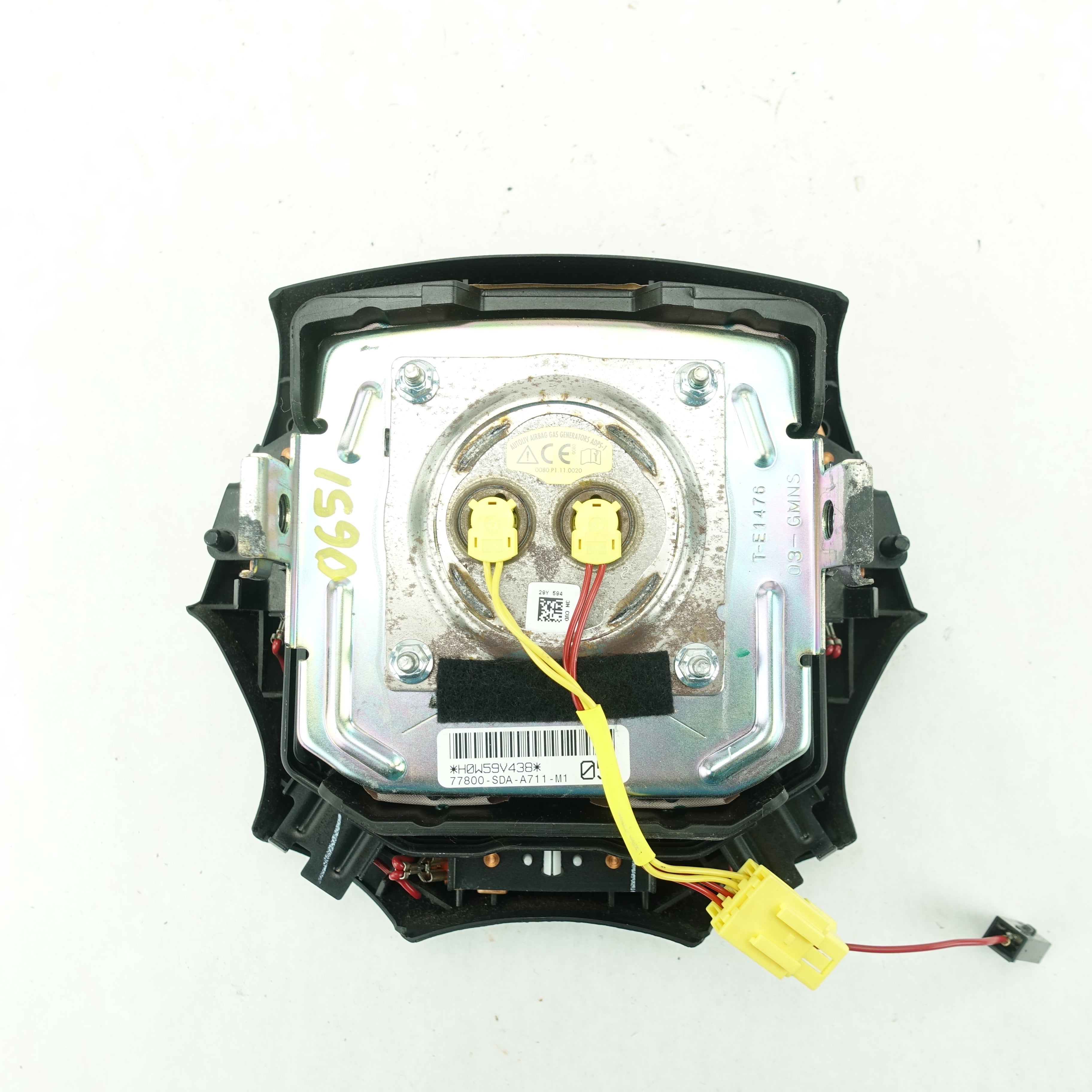 2006 2007 Honda Accord Sedan 2.4L Steering Wheel Airbag Air Bag Black