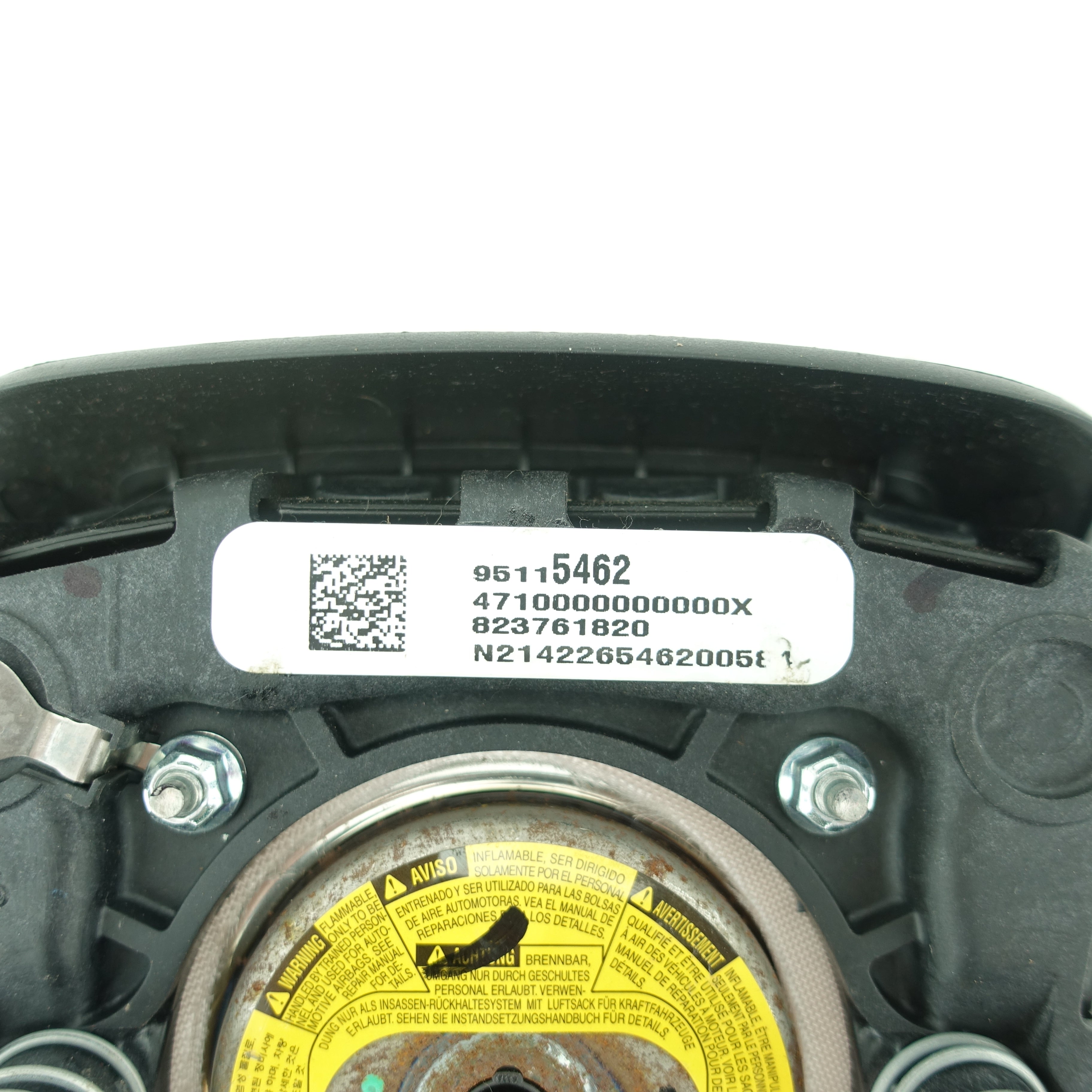 2013 2014 2015 2016 Chevy Cruze Steering Wheel Airbag Air Bag Black