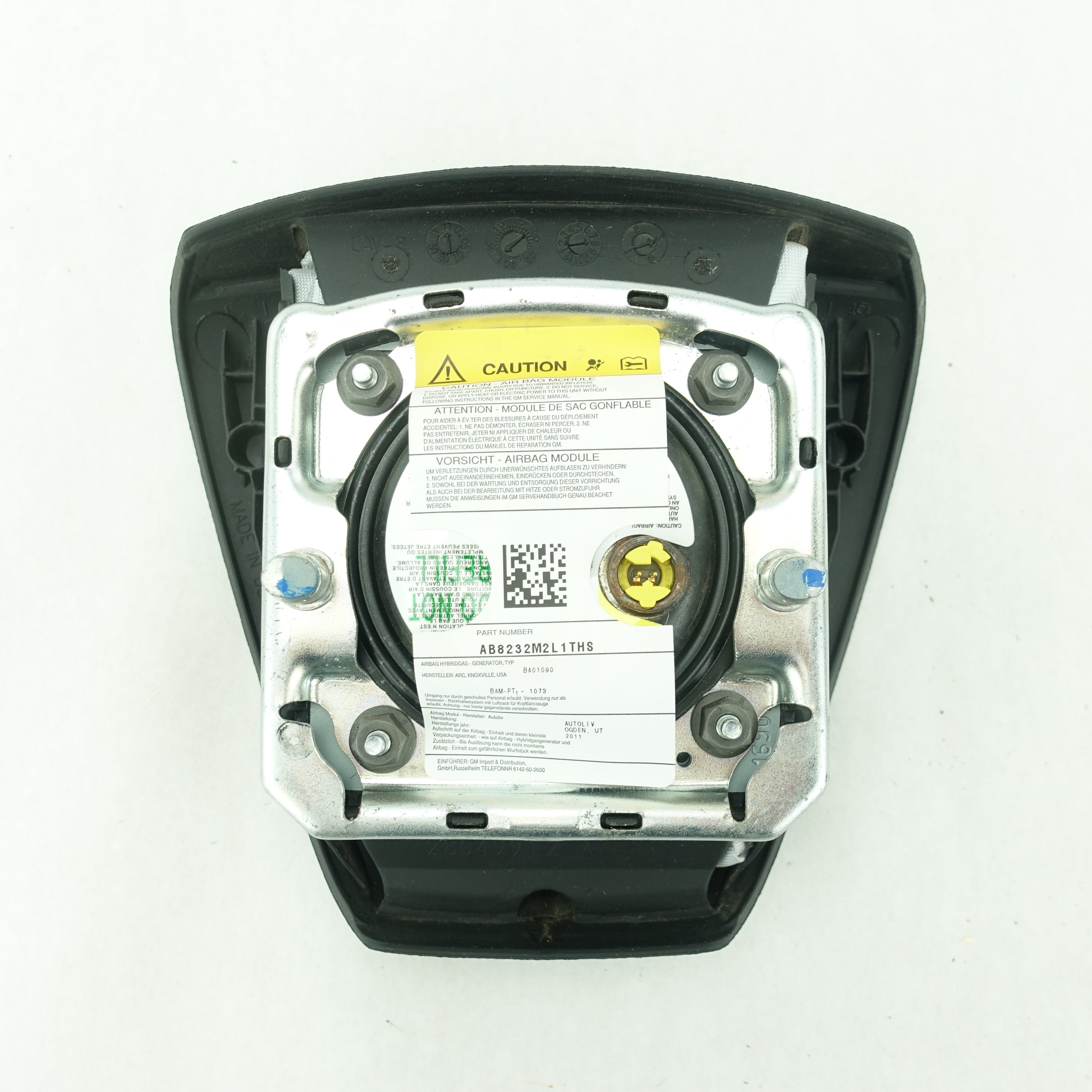 2011 2012 Silverado 2500 3500 Steering Wheel Airbag Air Bag Black