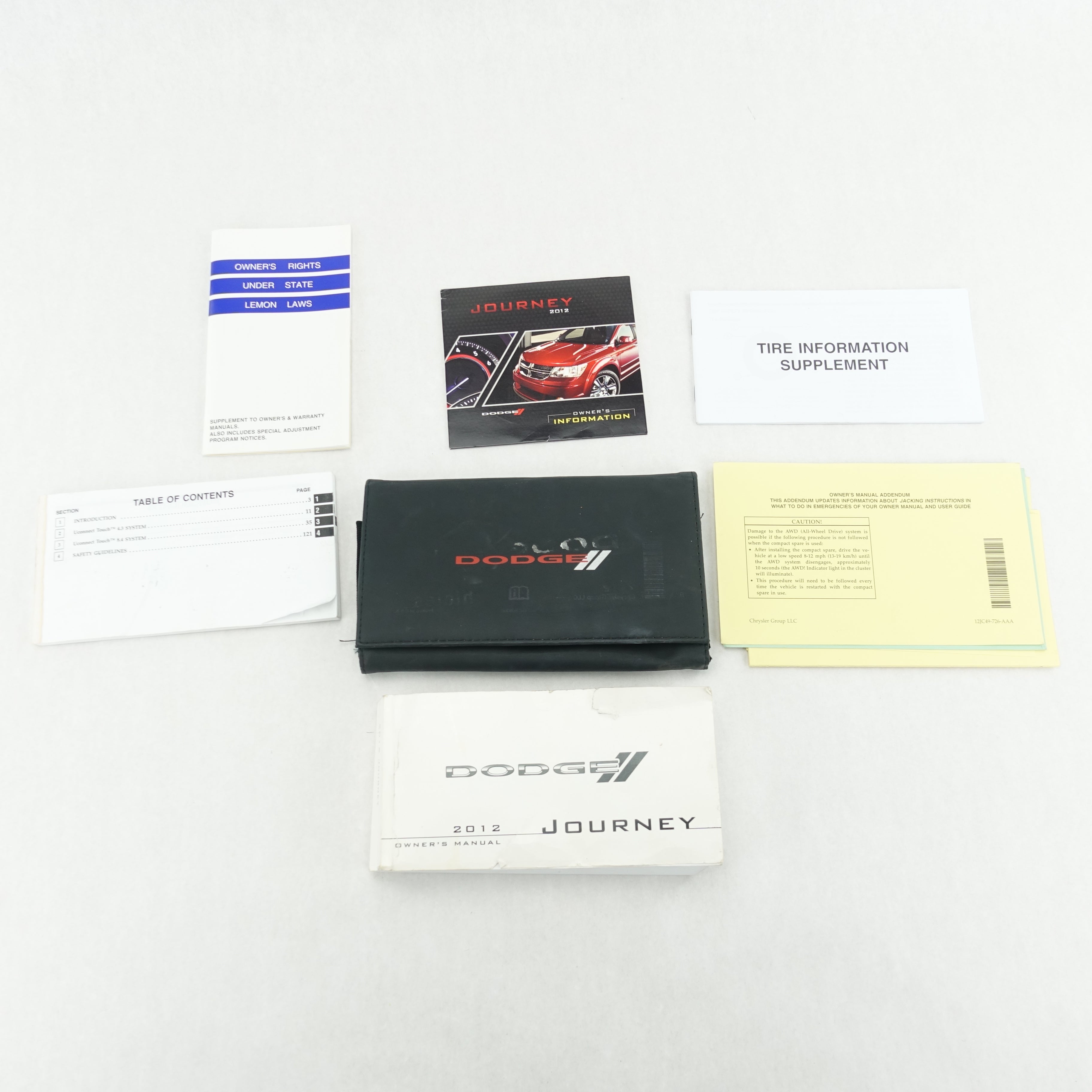 Damage 2012 Dodge Journey Owners Guide Manual Book