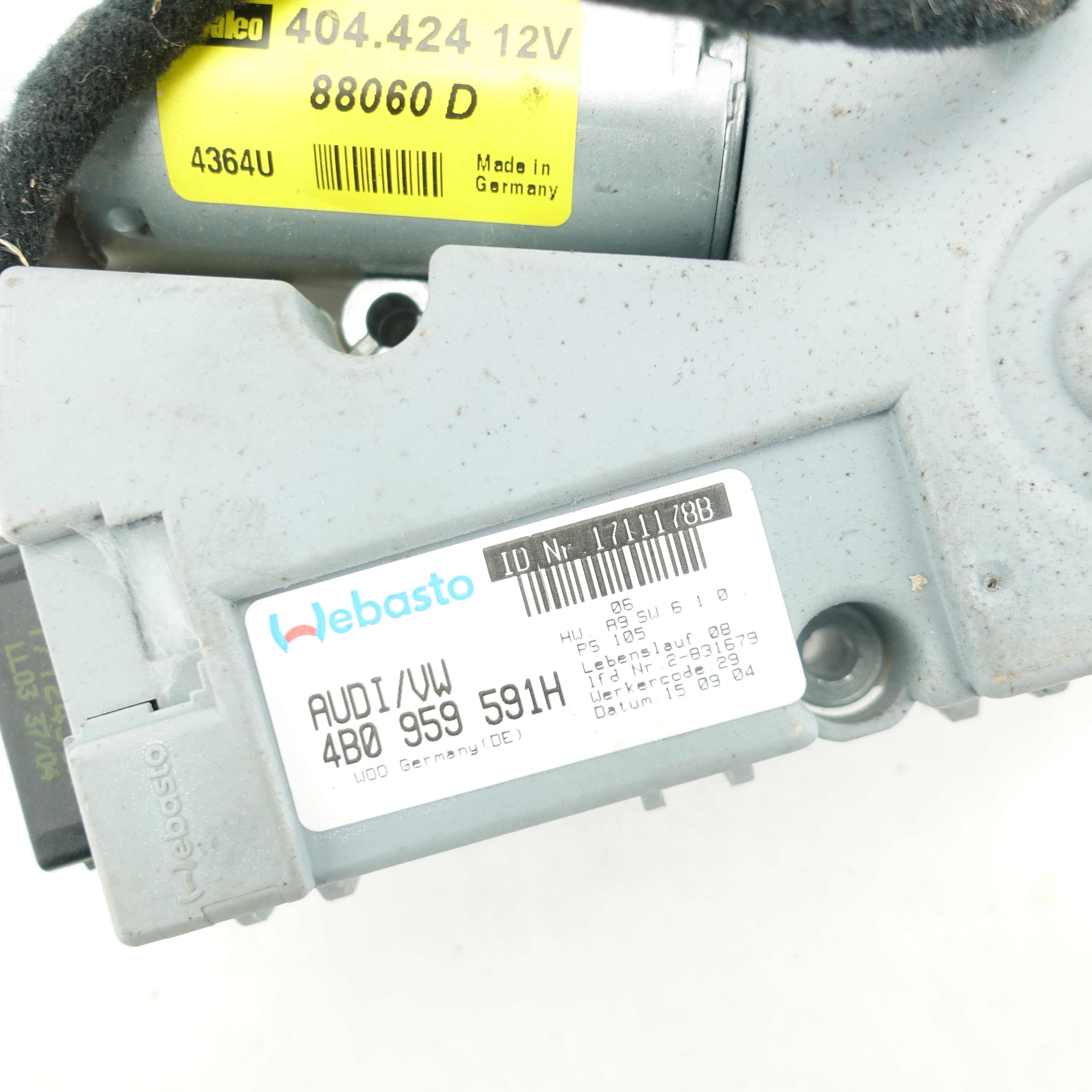 2004 2005 2006 2007 2008 Audi S4 Sunroof Sun Moon Roof Motor