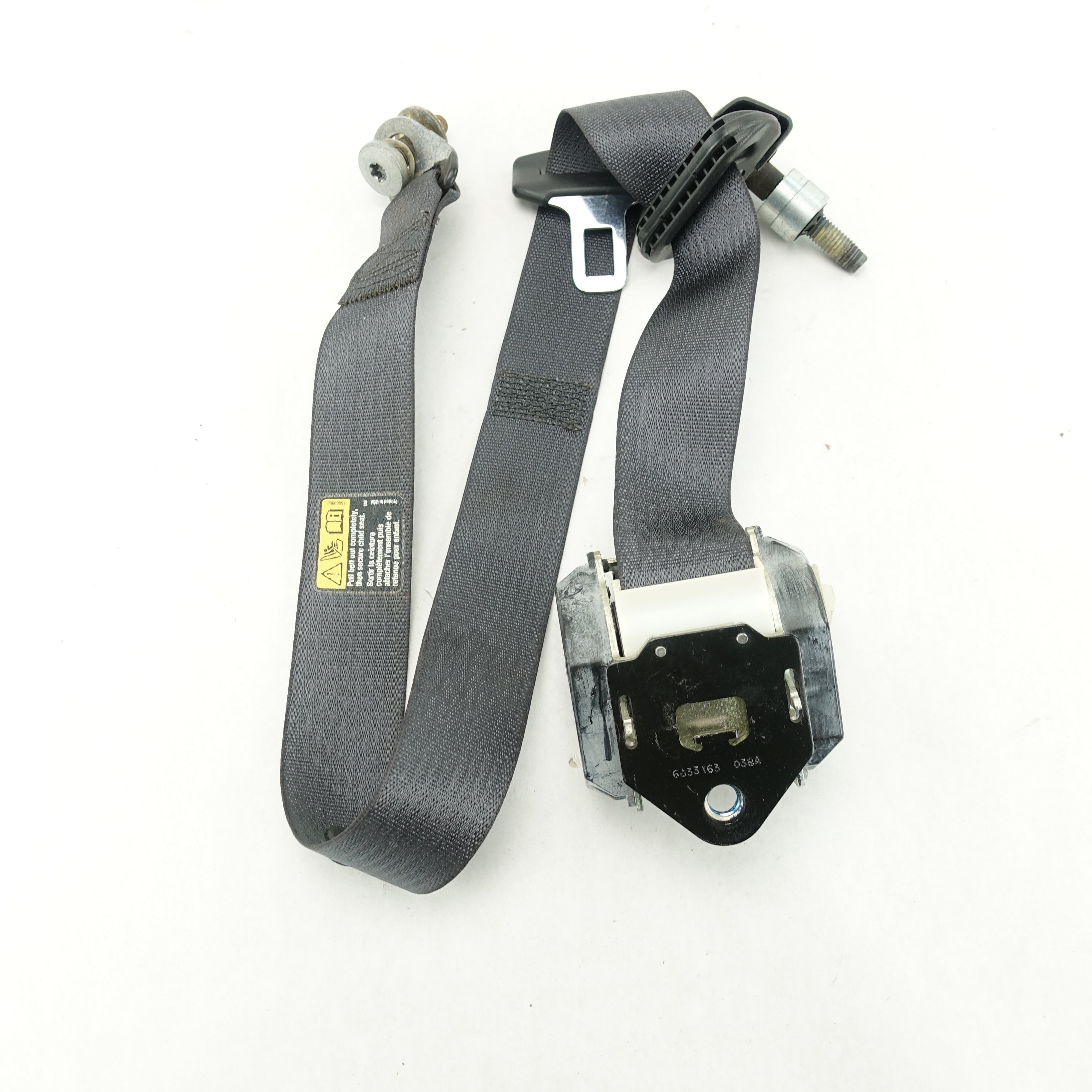 2006 2007 2008 2009 Pontiac Torrent Left Rear Seat Belt Black