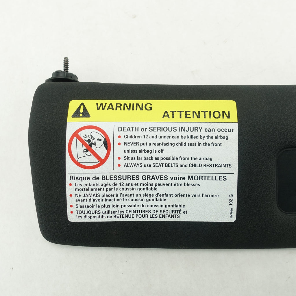 2000 2001 2002 2003 2004 Audi TT Convertible Passenger Right Sunvisor Sun Visor
