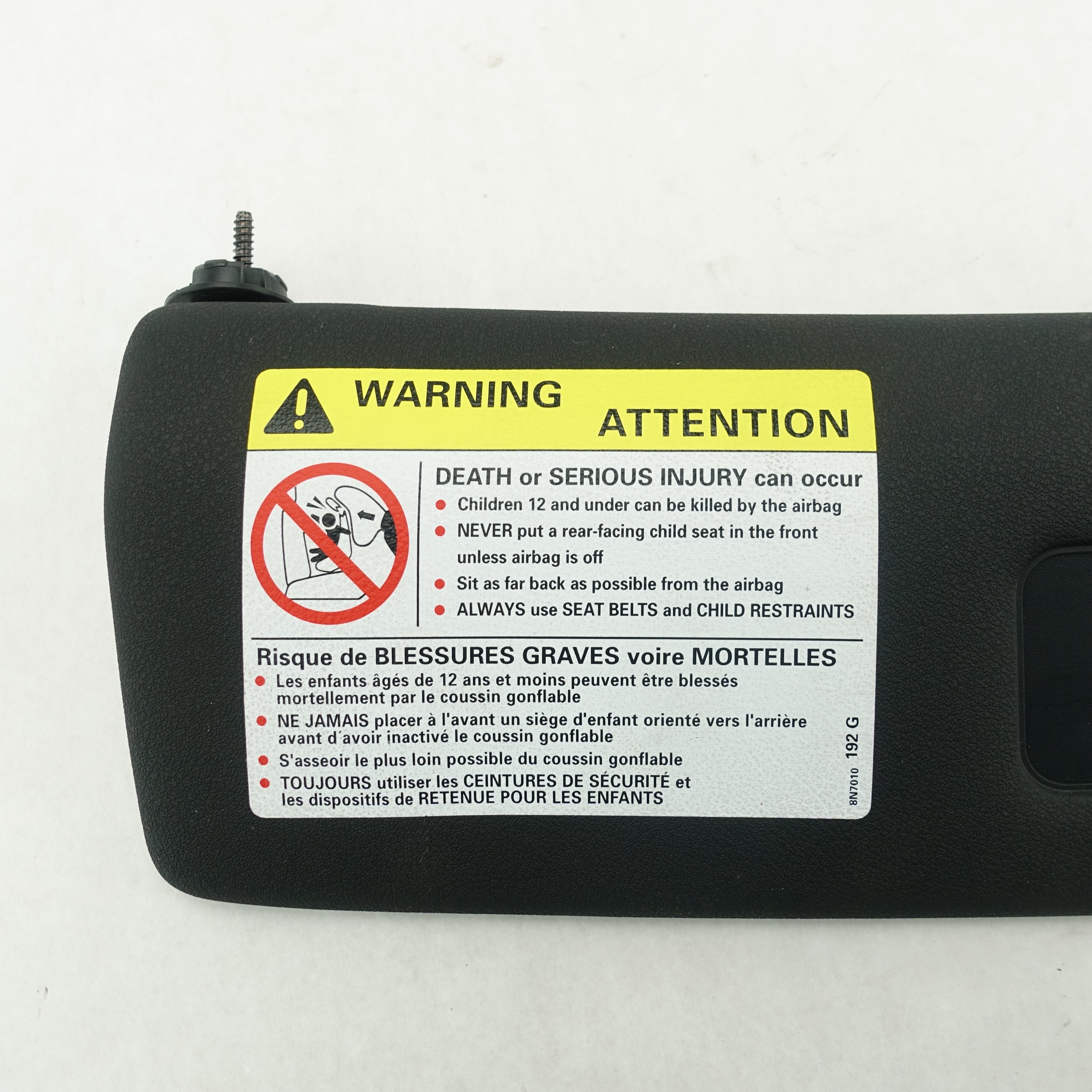 2000 2001 2002 2003 2004 Audi TT Convertible Passenger Right Sunvisor Sun Visor