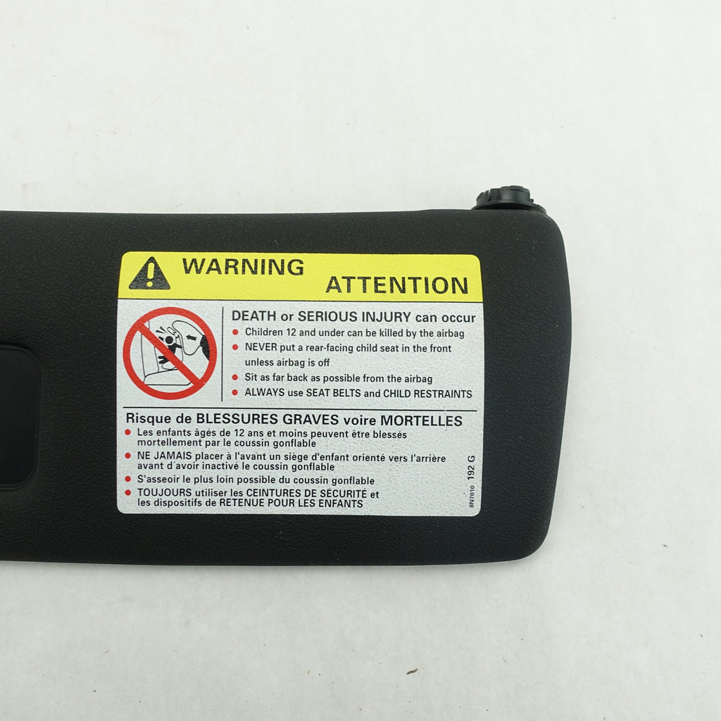 2001 2002 2003 2004 2005 Audi TT Convertible Driver Left Sunvisor Sun Visor