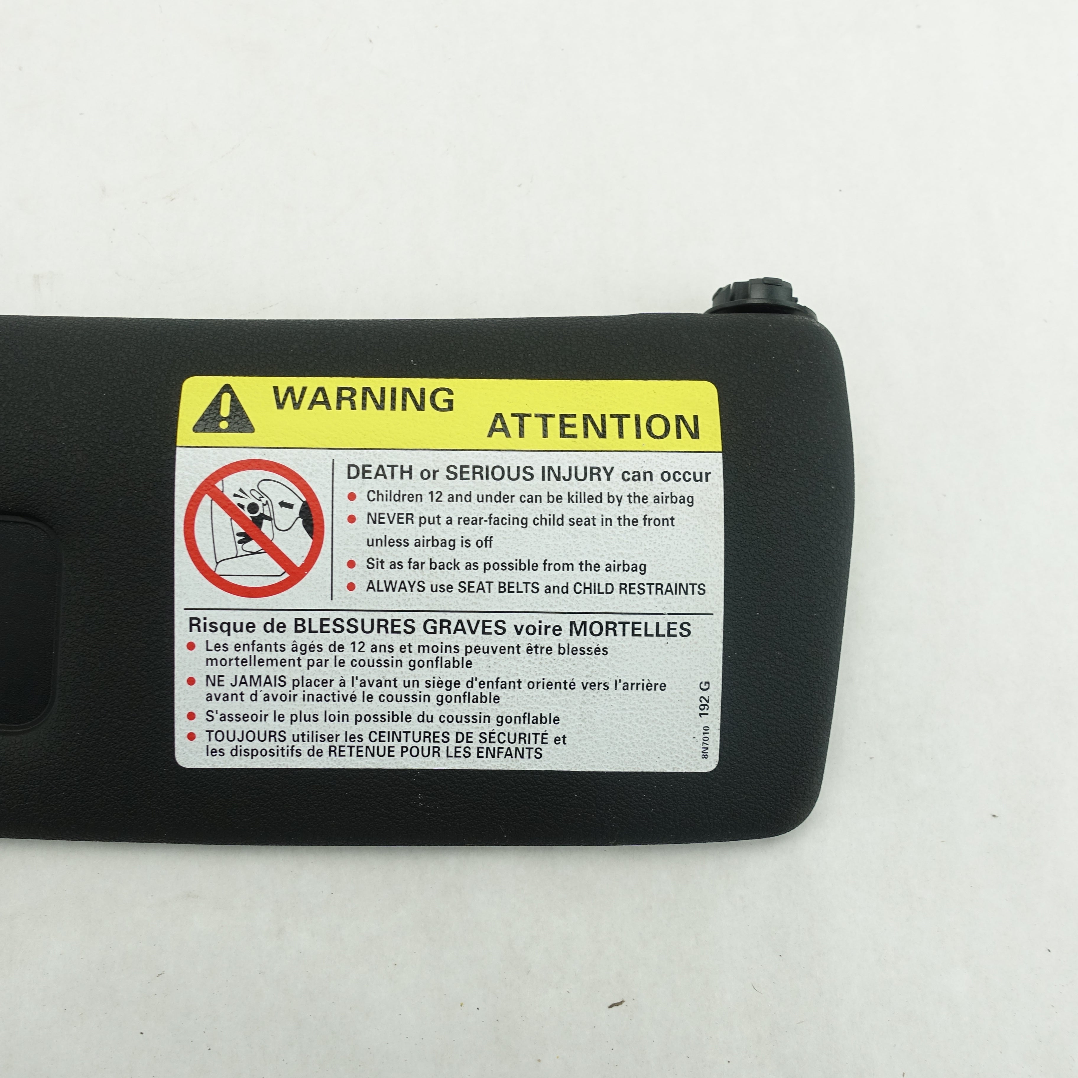 2001 2002 2003 2004 2005 Audi TT Convertible Driver Left Sunvisor Sun Visor
