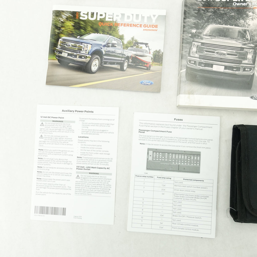 2017 Ford F250 F350 Super Duty Owners Manual Guide Book