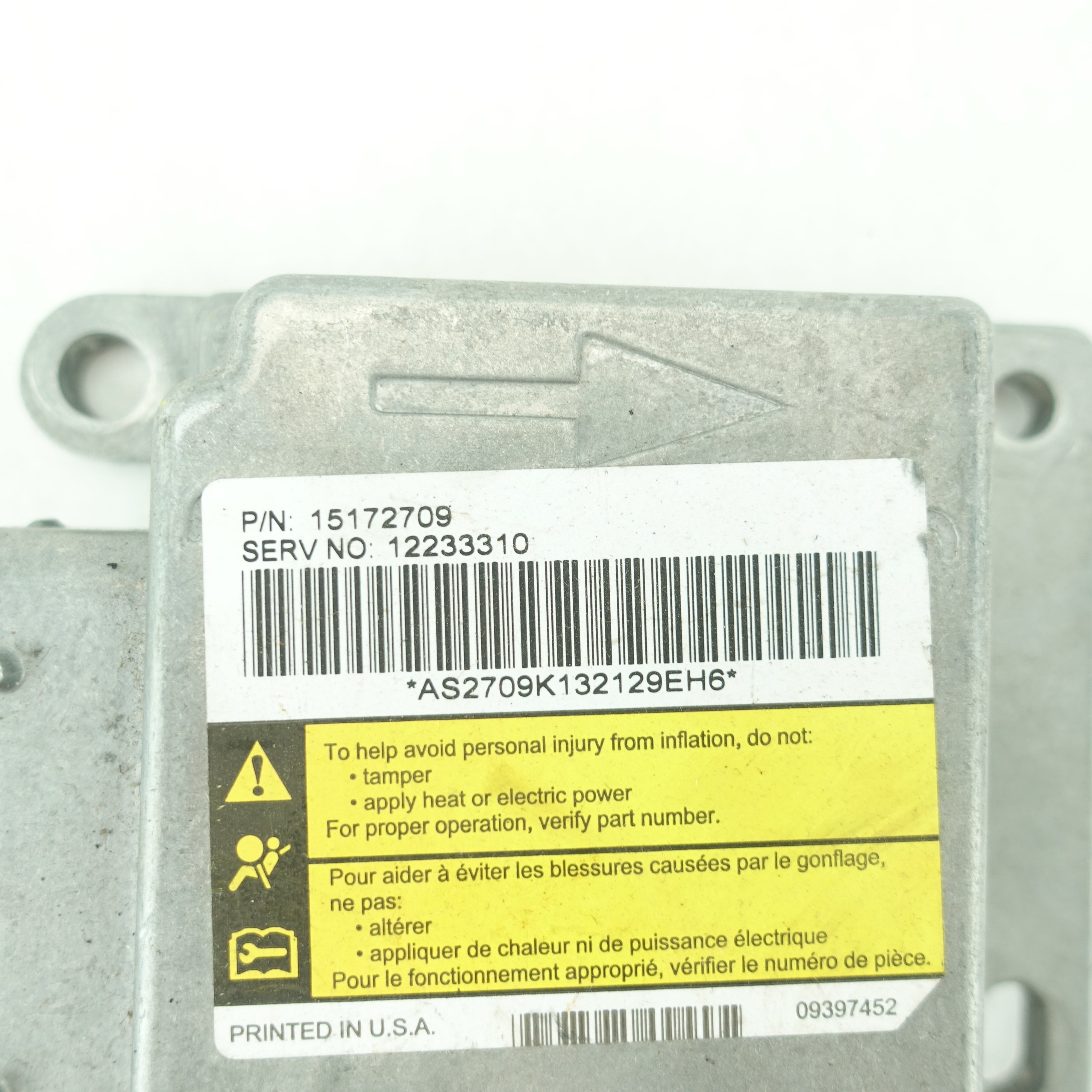 2004 Escalade Avalanche Suburban Tahoe Yukon Airbag Air Bag Control Module Computer