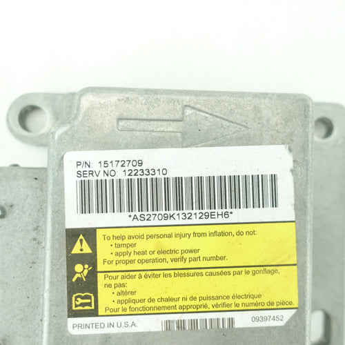 2004 Escalade Avalanche Suburban Tahoe Yukon Airbag Air Bag Control Module Computer