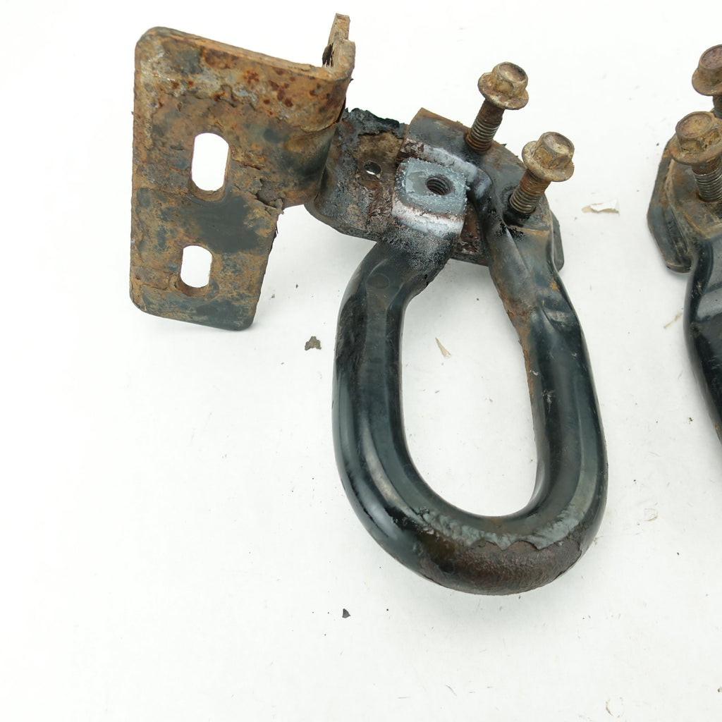 2011 2012 2013 14 Ford F250 F350 Front Left Right Pair Set Tow Hook Hooks Black