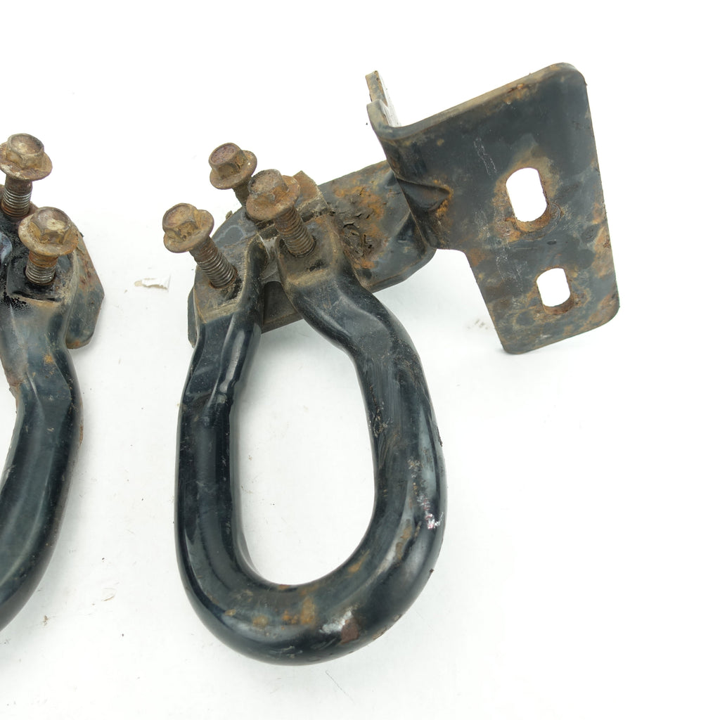 2011 2012 2013 14 Ford F250 F350 Front Left Right Pair Set Tow Hook Hooks Black