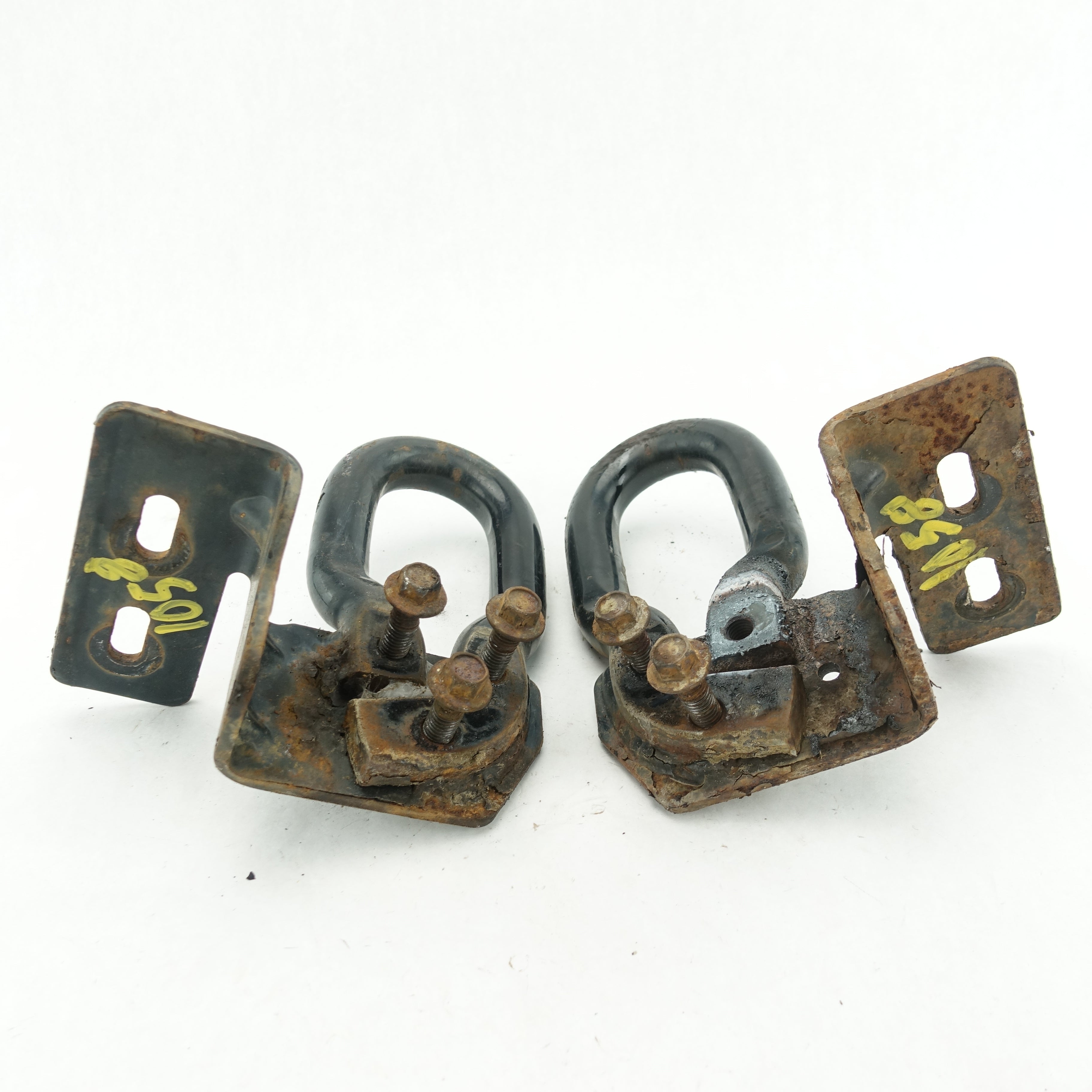 2011 2012 2013 14 Ford F250 F350 Front Left Right Pair Set Tow Hook Hooks Black