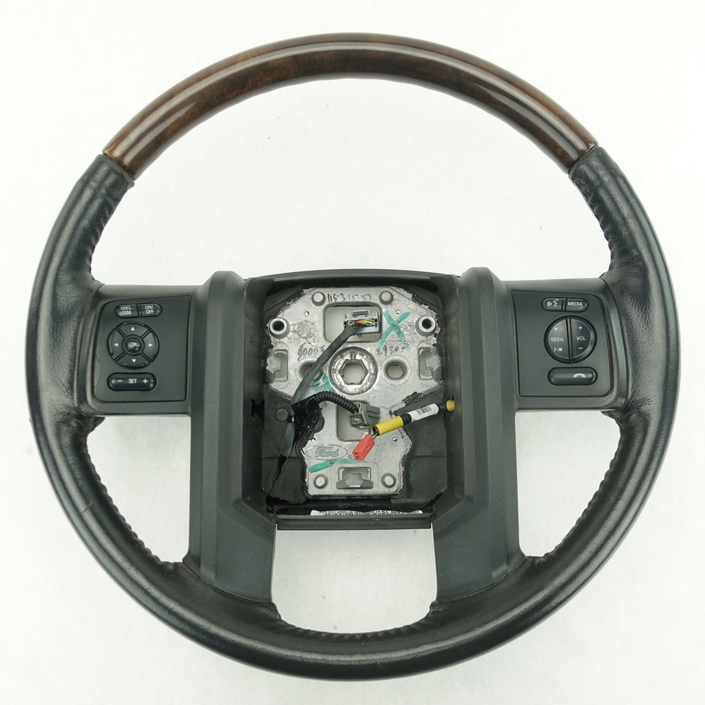 2011 2012 2013 2014 2015 2016 Ford F250 F350 Black Leather Steering Wheel