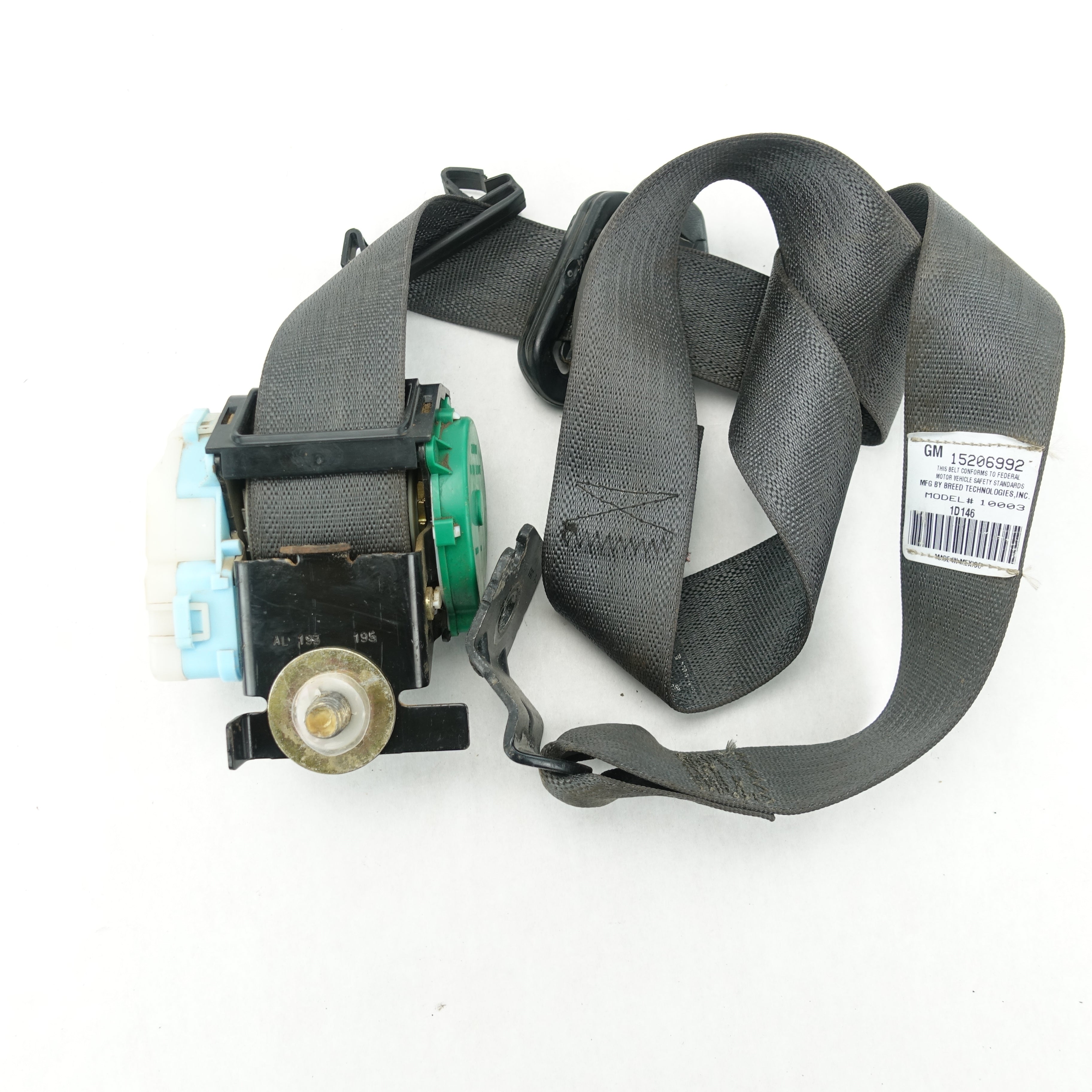 2003 2004 2005 2006 Silverado Sierra Crew Cab Right Rear Seat Belt Black