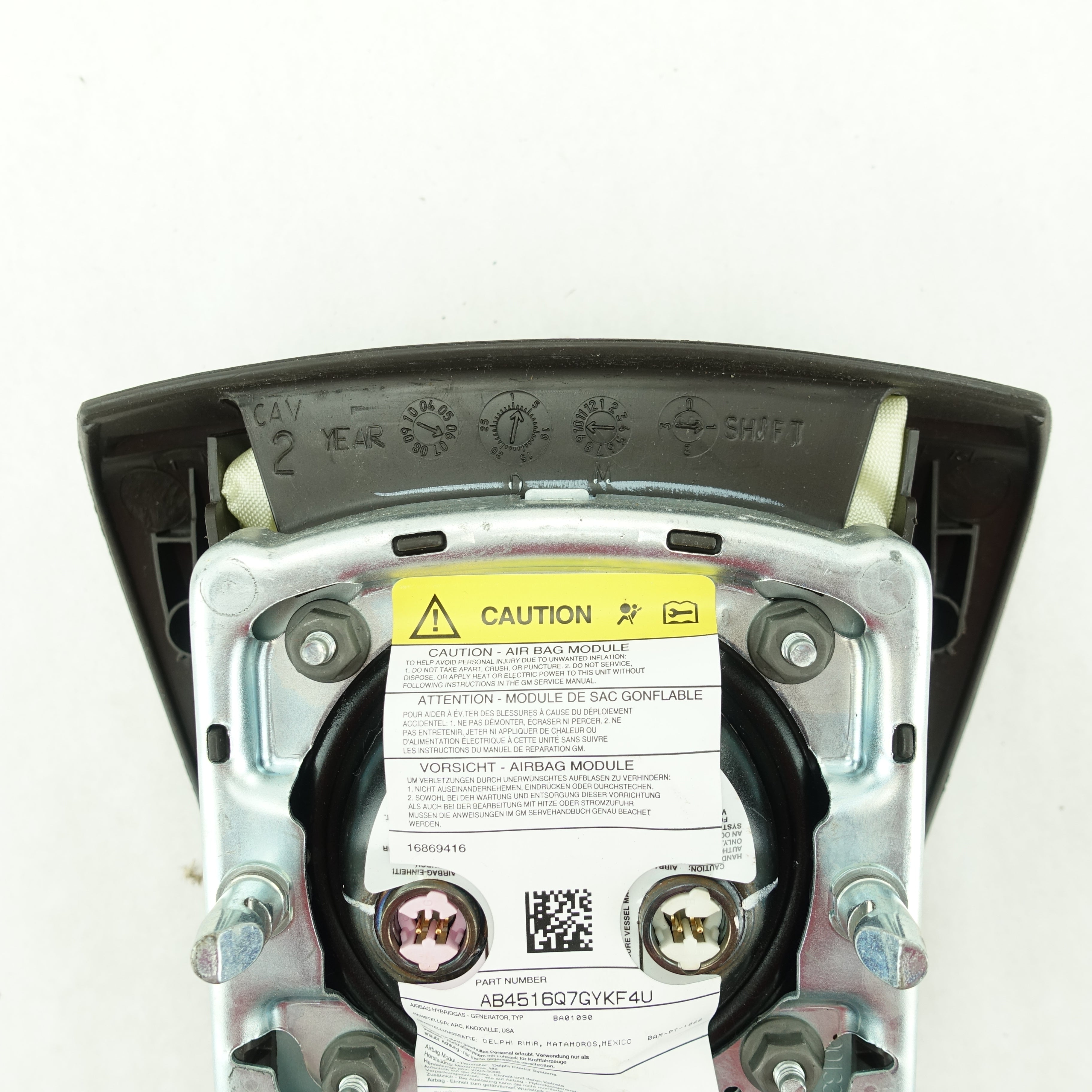 2007 2008 2009 2010 Cadillac Escalade ESV EXT Driver Left Steering Wheel Airbag Air Bag Brown