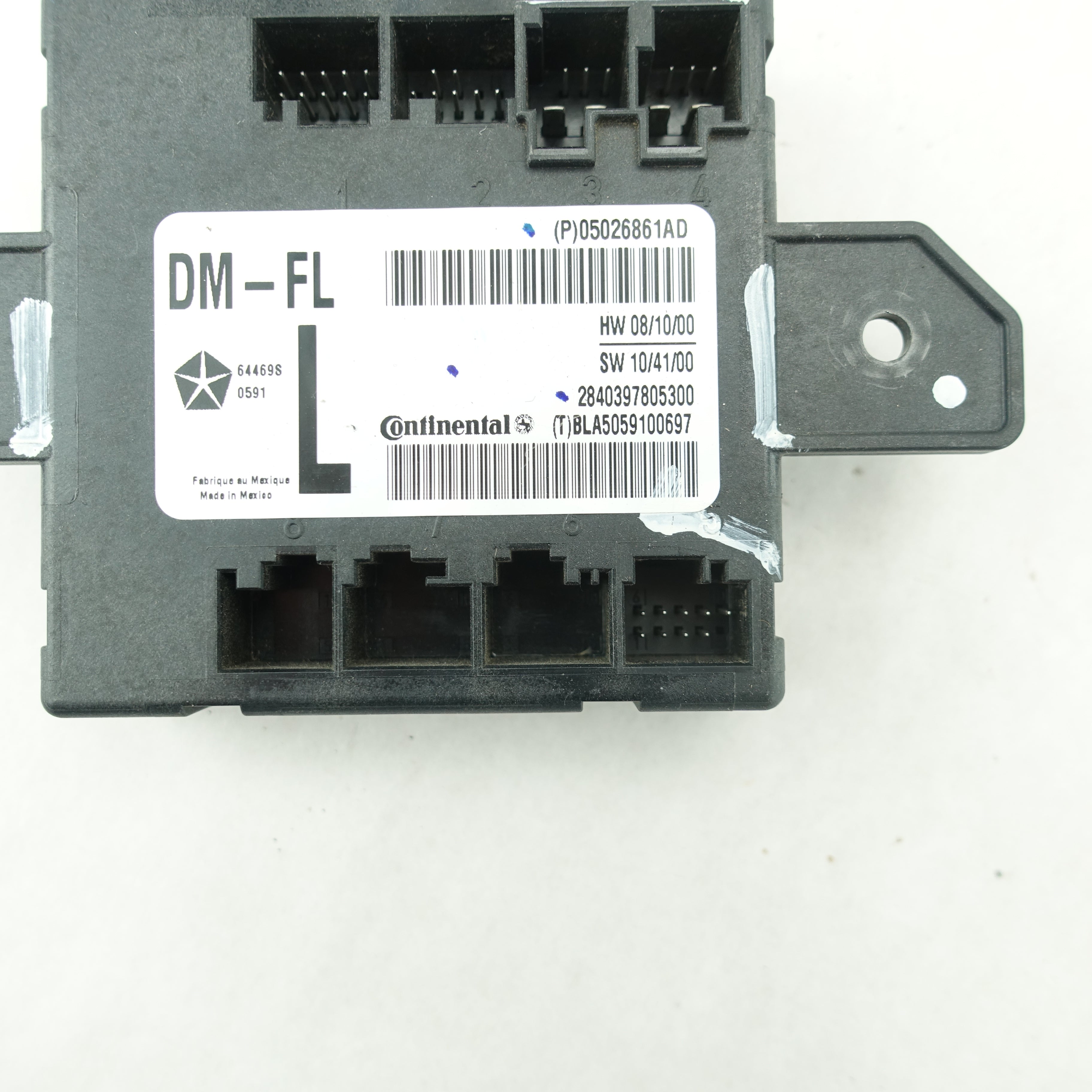 2011 2012 2013 2014 Town & Country Driver Left Front Door Hub Module Control