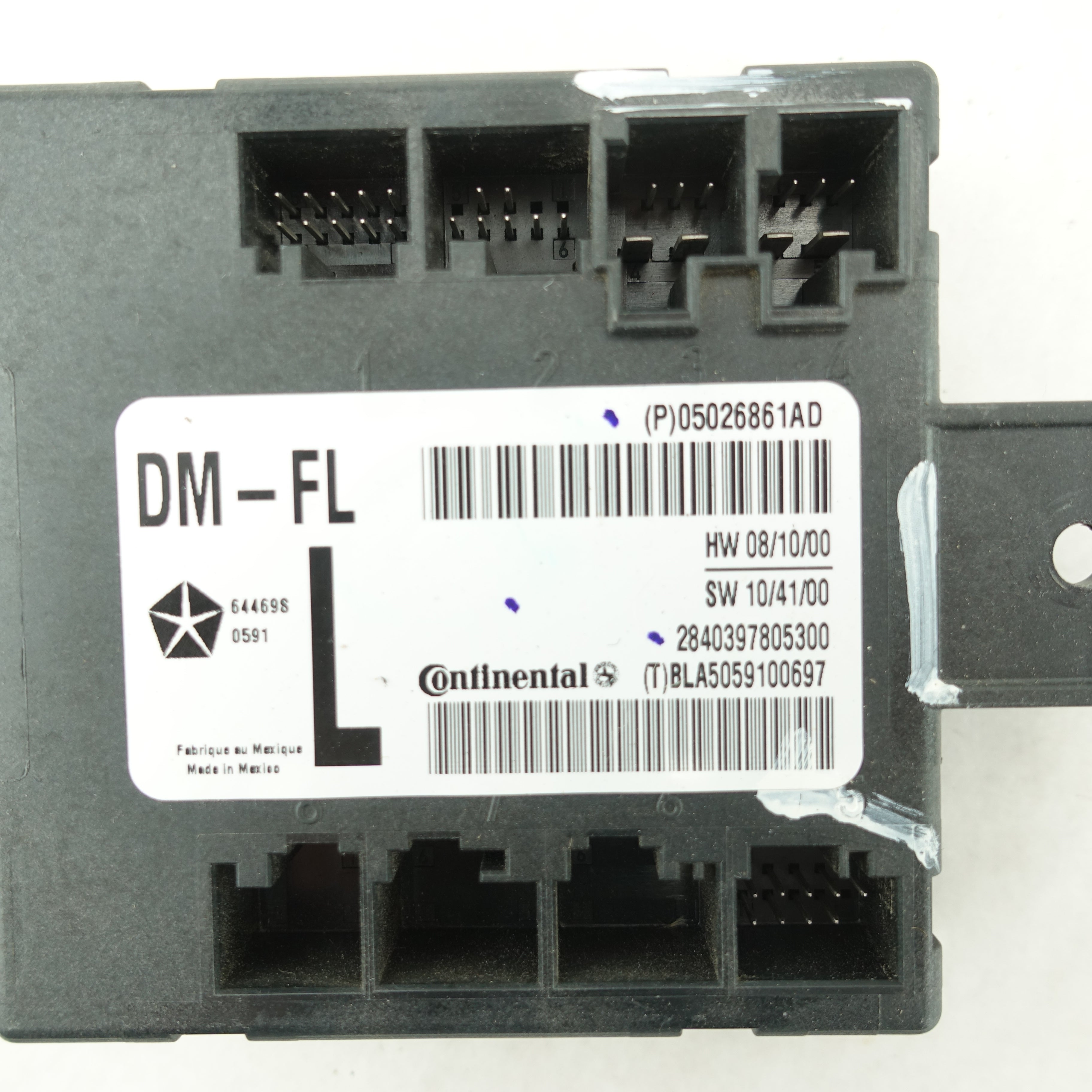 2011 2012 2013 2014 Town & Country Driver Left Front Door Hub Module Control