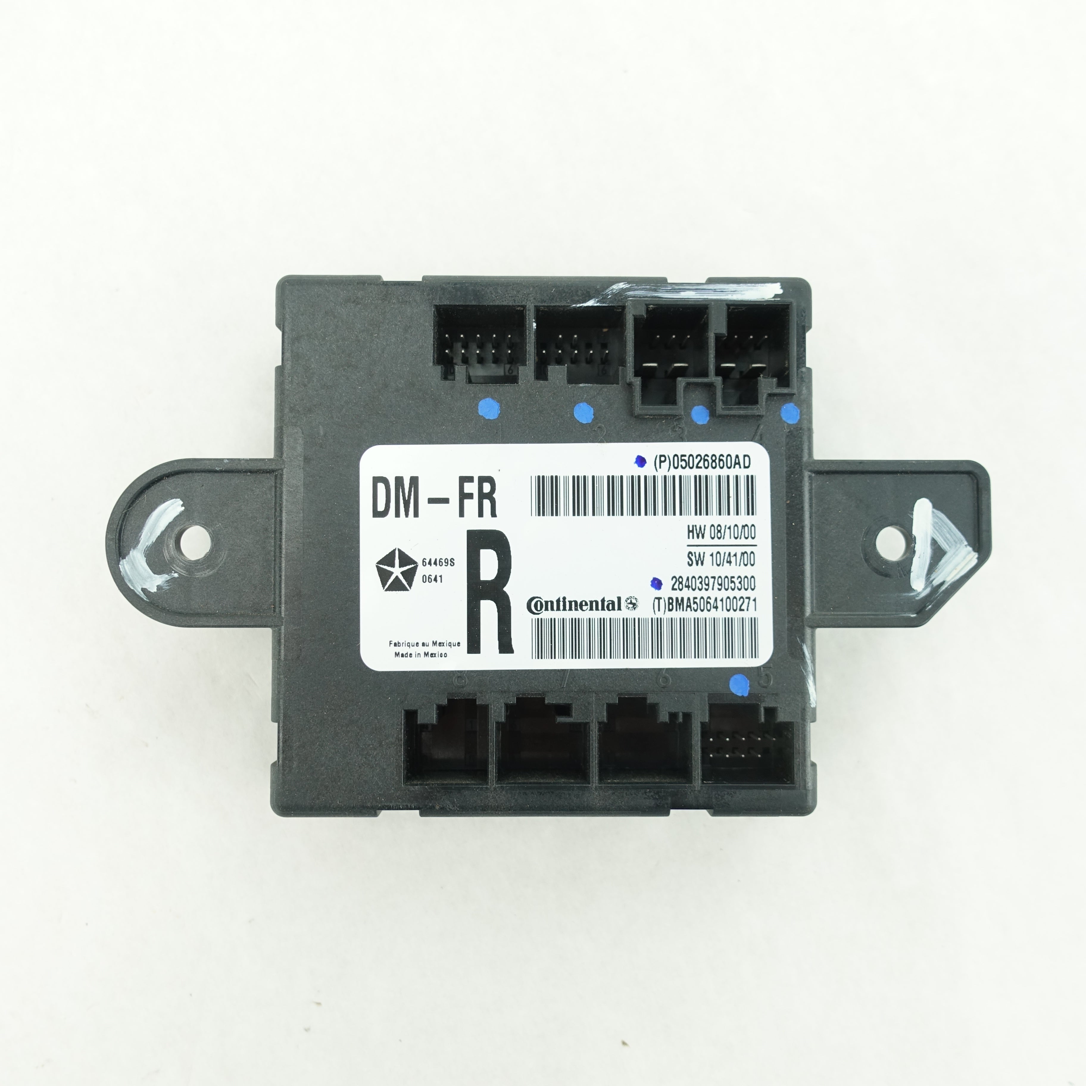 2011 2012 2013 2014 Town & Country Passenger Right Front Door Hub Module Control