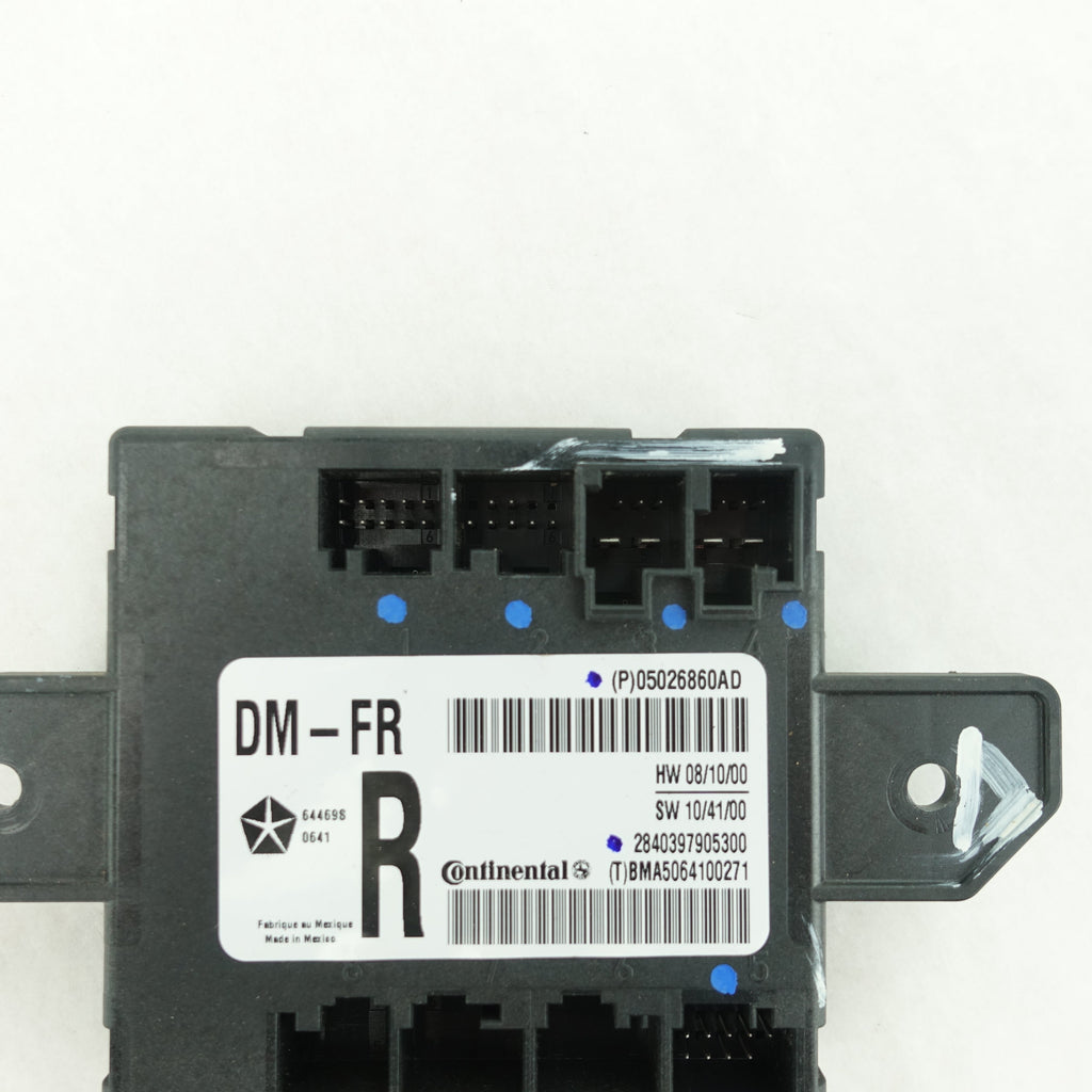 2011 2012 2013 2014 Town & Country Passenger Right Front Door Hub Module Control
