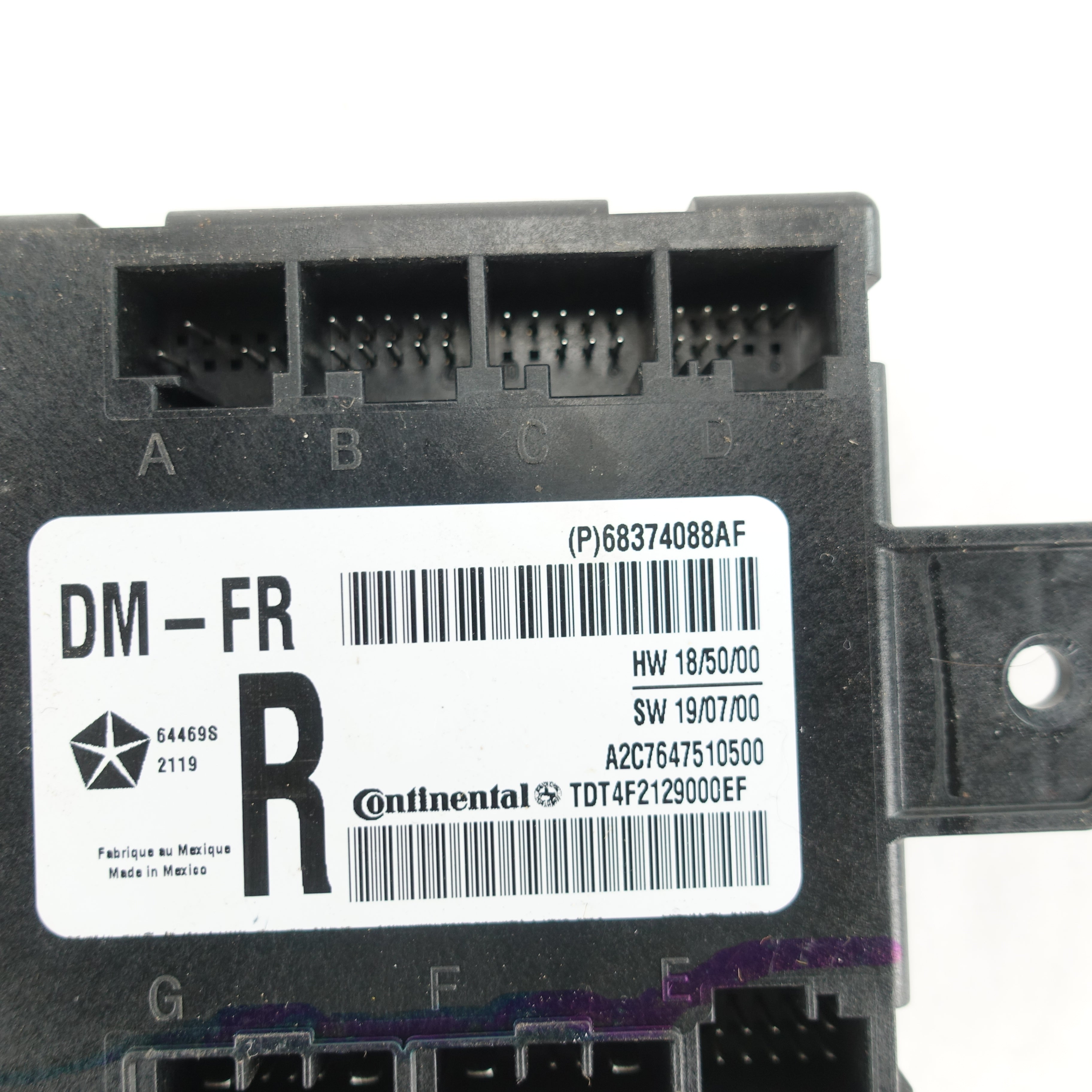 2019 2020 Ram 2500 3500 Passenger Right Front Door Module Hub