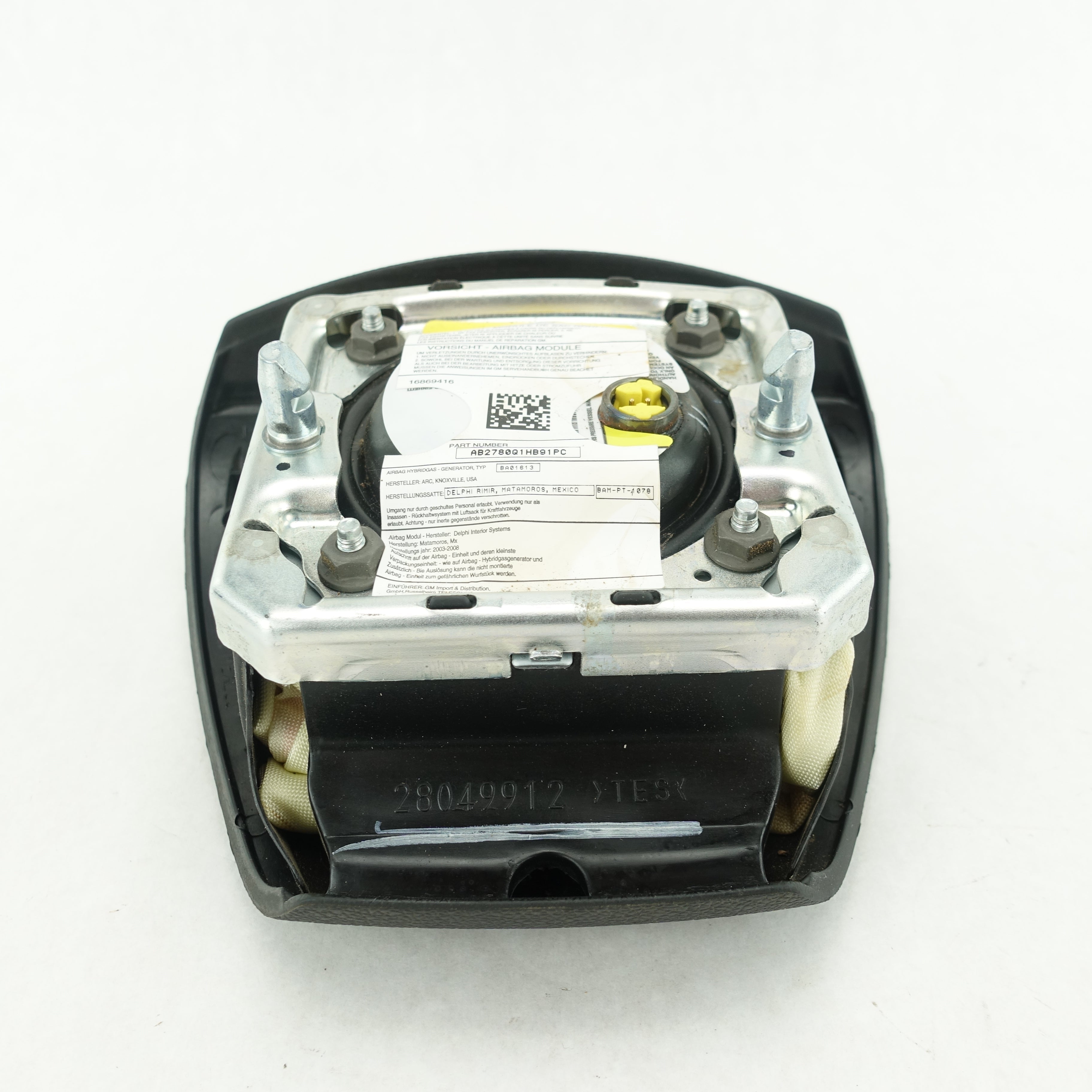 2007 2008 2009 2010 Silverado 2500 3500 Steering Wheel Driver Airbag Air Bag Black (One Connector)