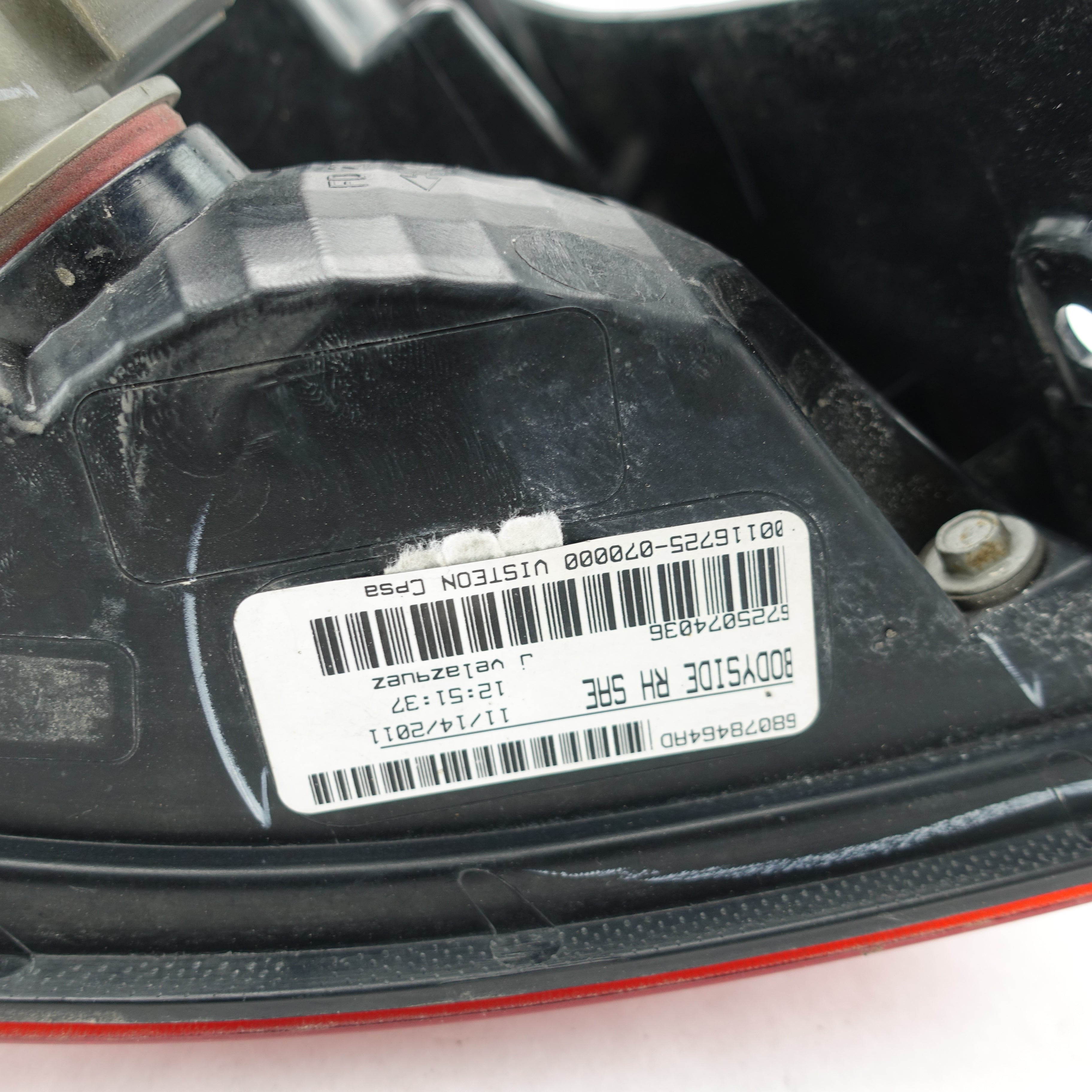 2011 2012 2013 2014 2015 Dodge Journey Passenger Right Taillight Tail Light Lamp