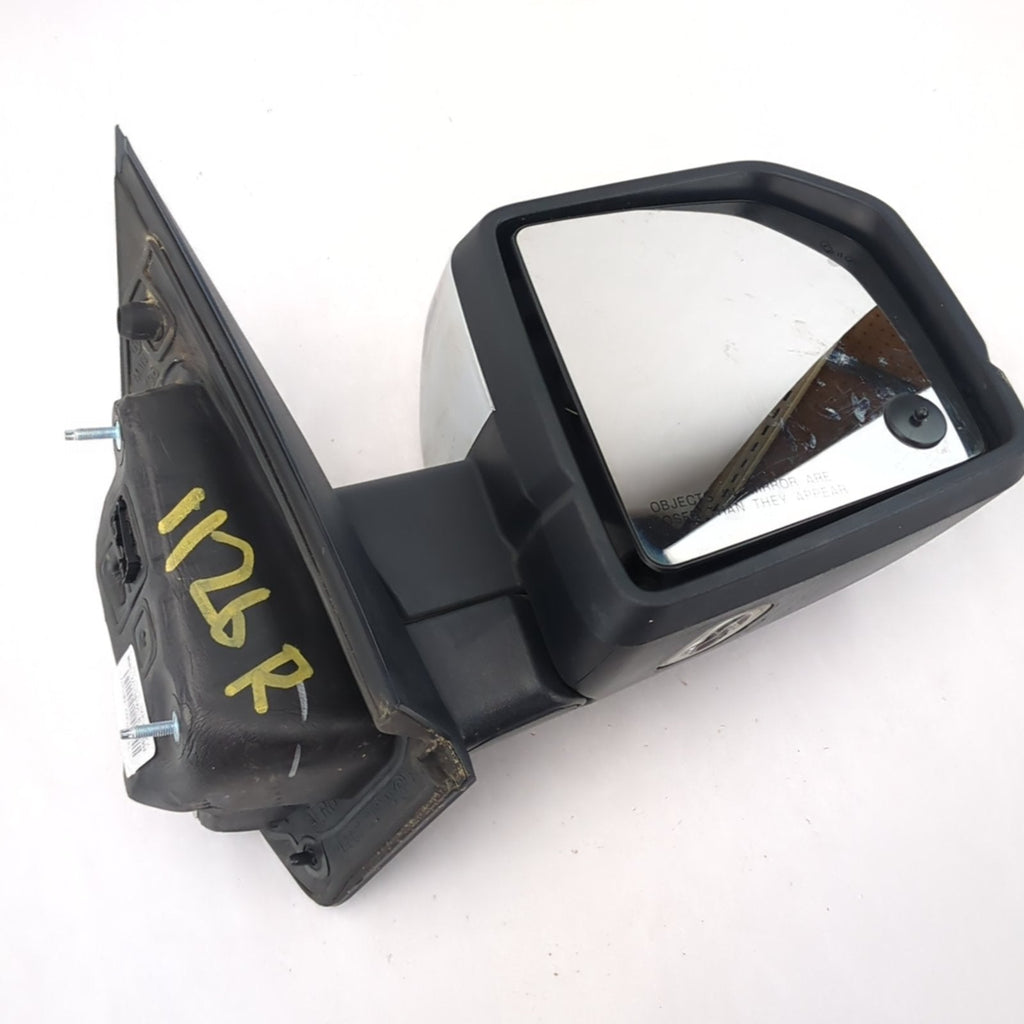 2016 2017 Ford F150 Passenger Right Power Folding Chrome Cap Blind Spot Mirror