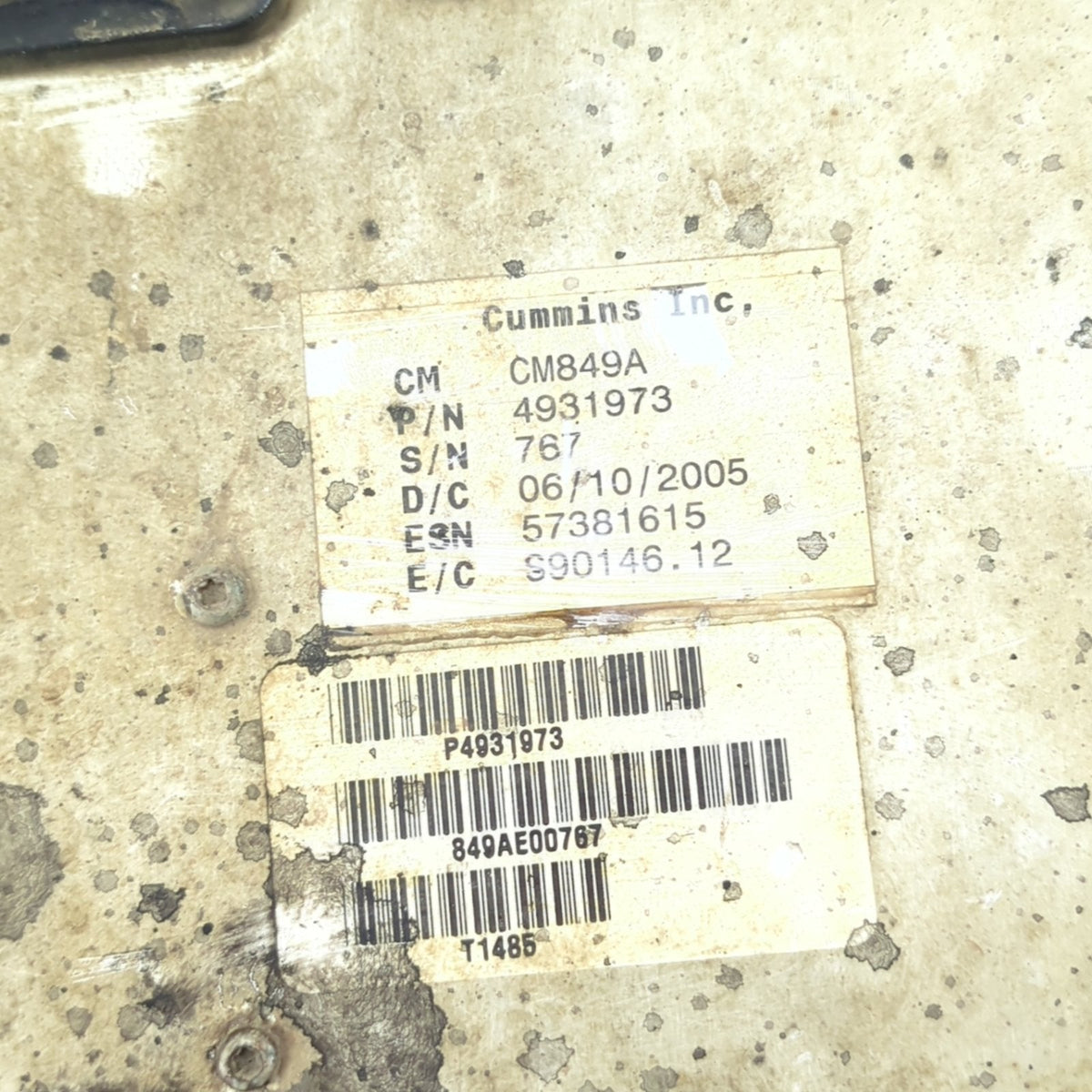 Bent 2006 Ram 3500 Cummins 5.9L ECM Engine Control Module Manual Transmission