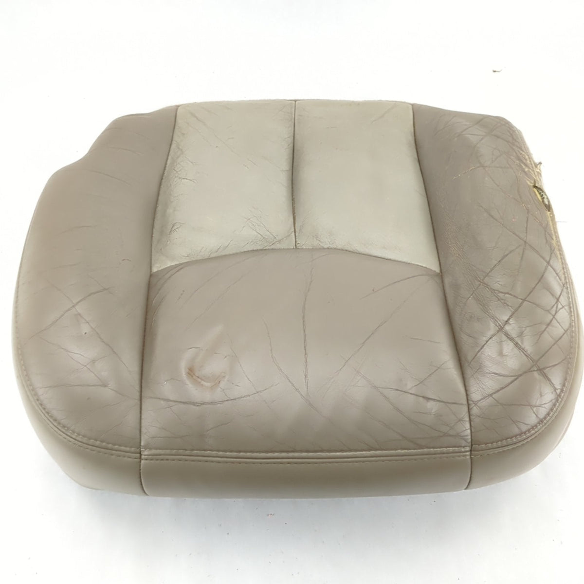 Damage 2004 2005 06 Yukon Suburban Left Driver Seat Bottom Cushion Leather Tan